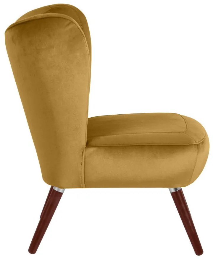 Жълт фотьойл Кадифе Sari - Max Winzer