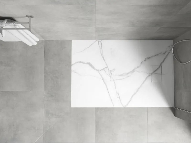 Mexen Hugo правоъгълно корито SMC 100 x 80 cm, бял камък - 42158010