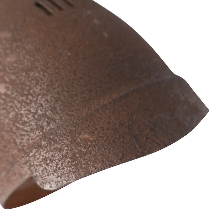 Селска настолна лампа ръждивокафява с дървена основа - Rax