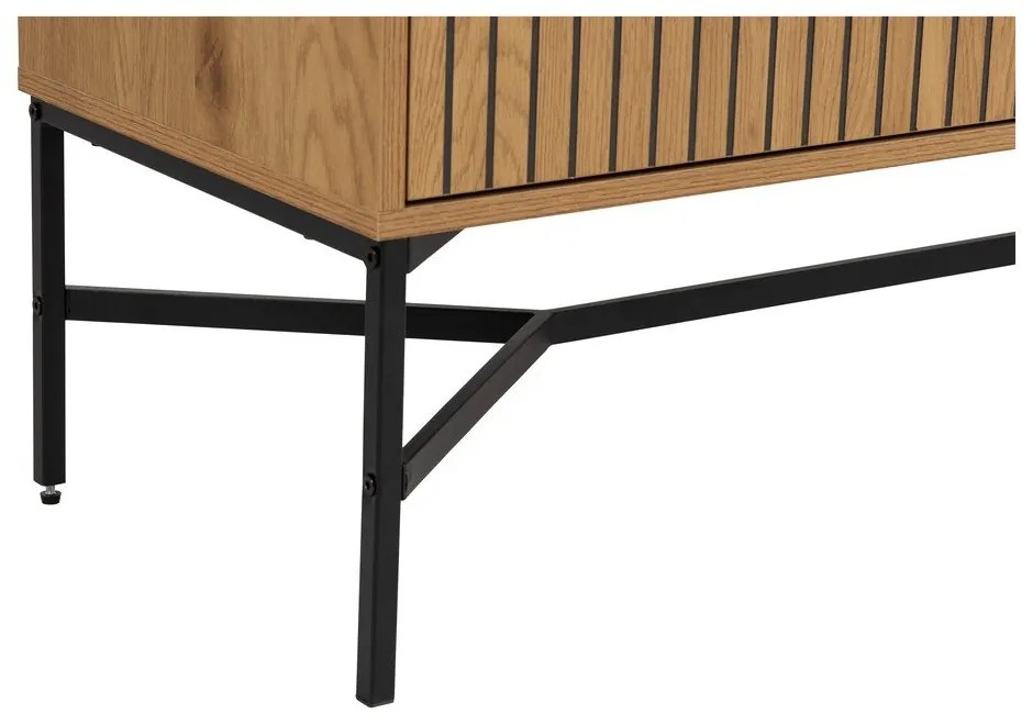 Нисък скрин от дъбов декор в естествен цвят 180x70 cm Jaipur – Actona