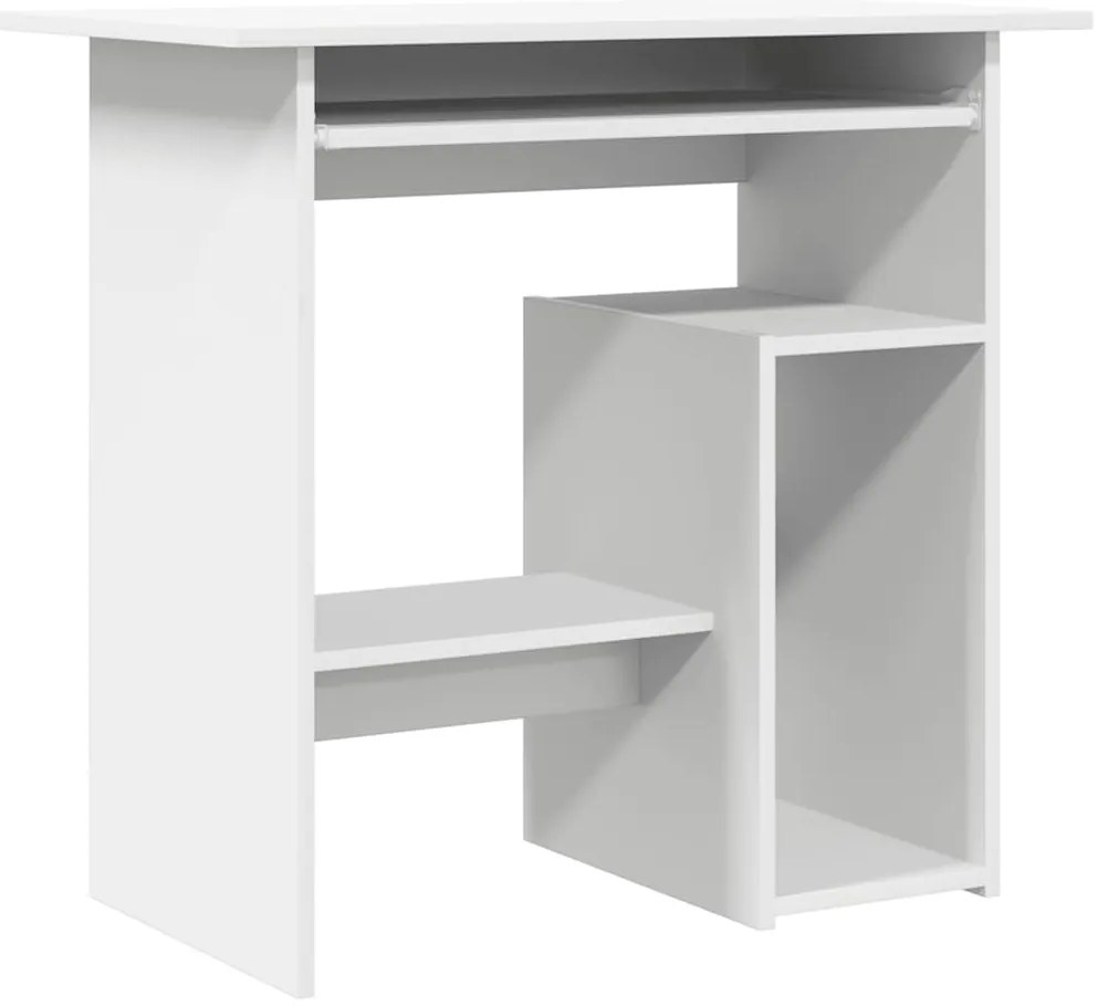 801364 vidaXL Бюро, бяло, 80x45x74 см, инженерно дърво