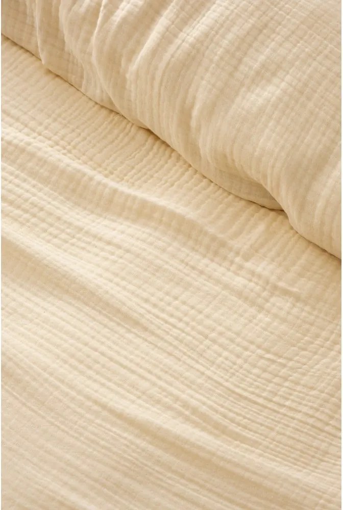 Кремаво муселиново покривало за легло 220x250 cm Muslin – Mijolnir