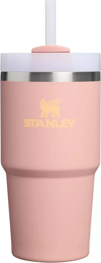 Прасковен термос със сламка от неръждаема стомана 600 ml Quencher H2.O FlowState™ Tumble Peach Rose – Stanley