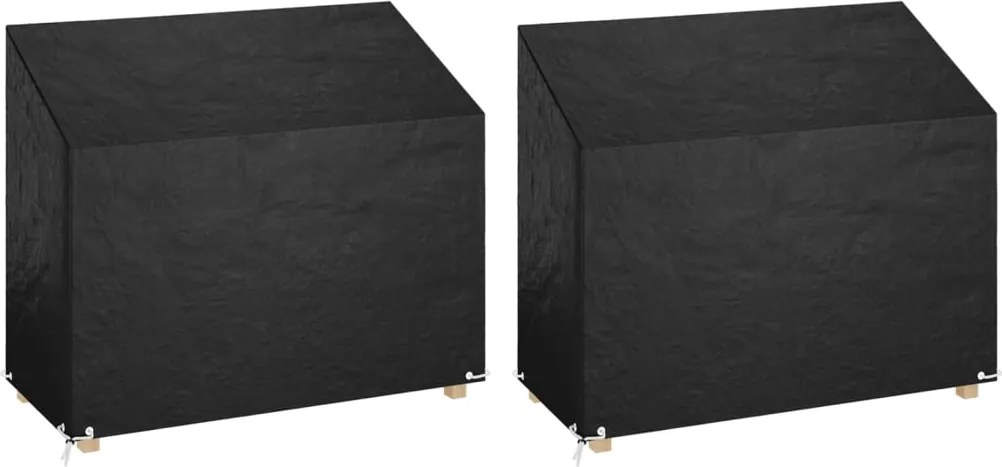 3155390 vidaXL Калъф за градинска пейка 2 бр 8 капси 160x70x70/88см полиетилен