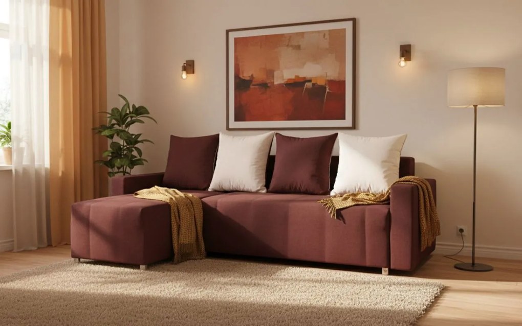 Ъгъл диван Odette-Brown Dark