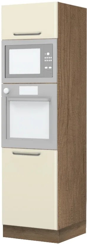 Висок подов шкаф за фурна Modena K21-60-RM-Oak - White glossy