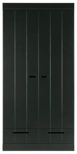 Гардероб от черен бор 94x195 cm Connect - WOOOD