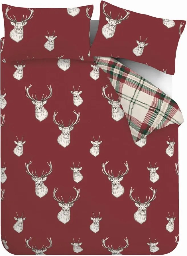 Червено спално бельо Елен, 135 x 200 cm Munro - Catherine Lansfield