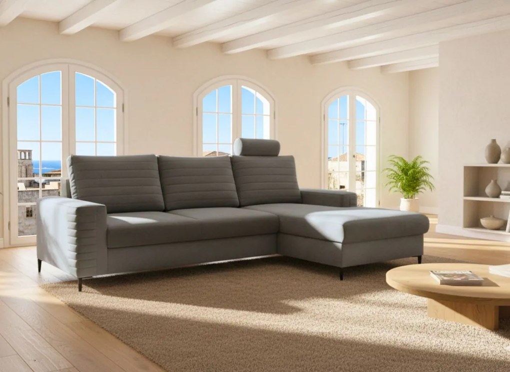 Ъглов диван Consuegra-Сив
