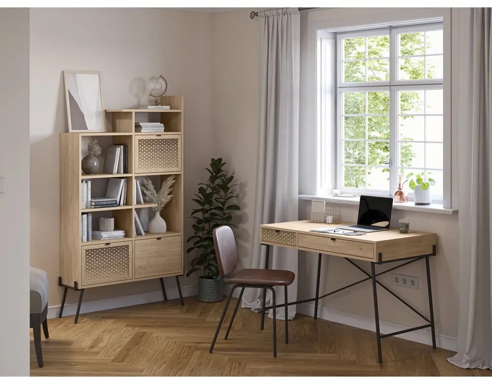 Работна маса от дъб 60x110 cm Ecrin - Marckeric