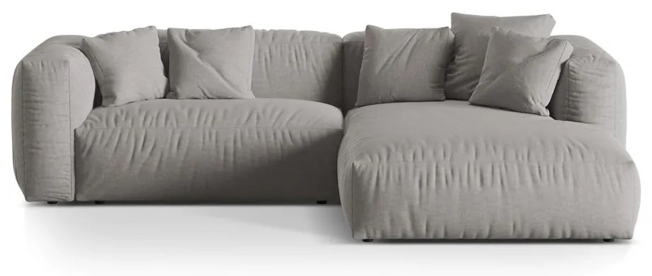 Светлосив модулен ъглов диван (десен ъгъл) Martina – Micadoni Home