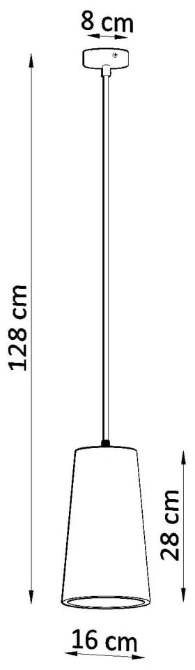 Бяла керамична висяща лампа Armica - Sollux