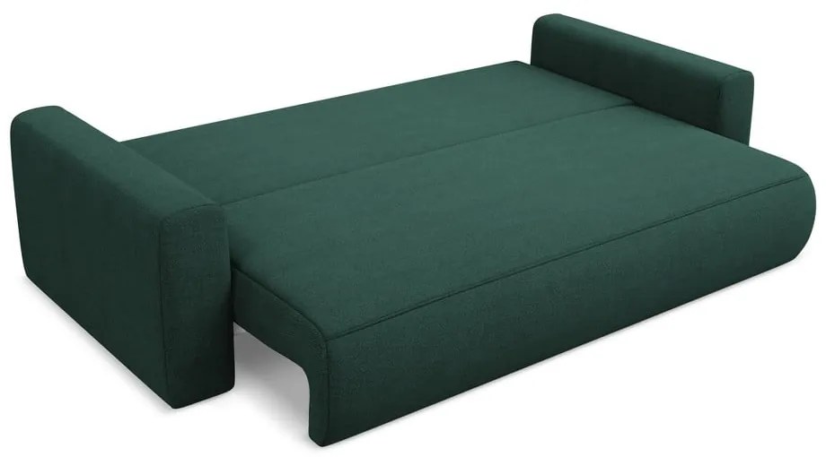 Зелен разтегателен диван с място за съхранение 238 cm Kapua – Makamii