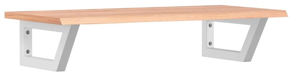 3302566 vidaXL Стенен рафт за мивка, стомана и масивно дърво дъб