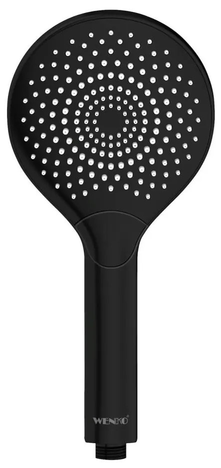WENKO 24925100 - Душова глава с технология за пестене на вода (Ø 12 см), черна