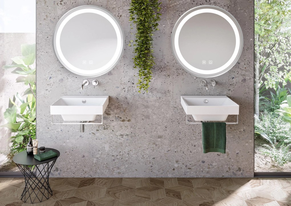 Огледало LED 50cm MMJ BRUSH SILVER