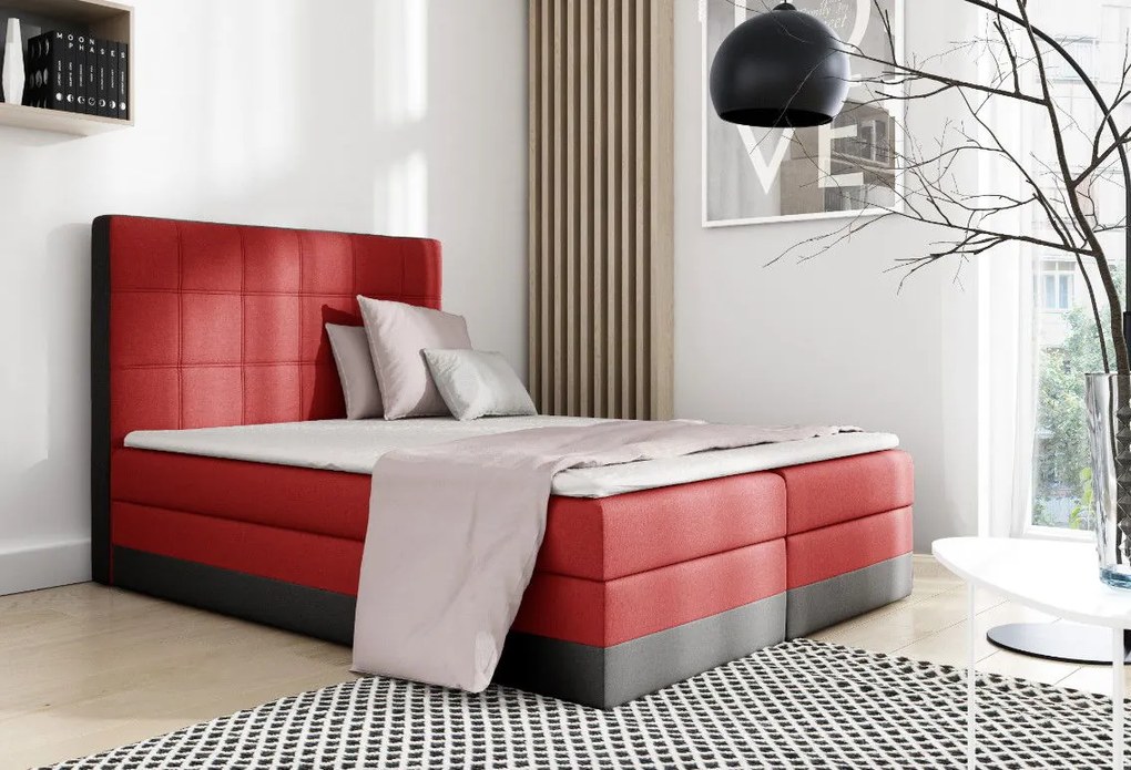 Тапицирано легло Lorice-Kokkino-Mauro-180 x 200