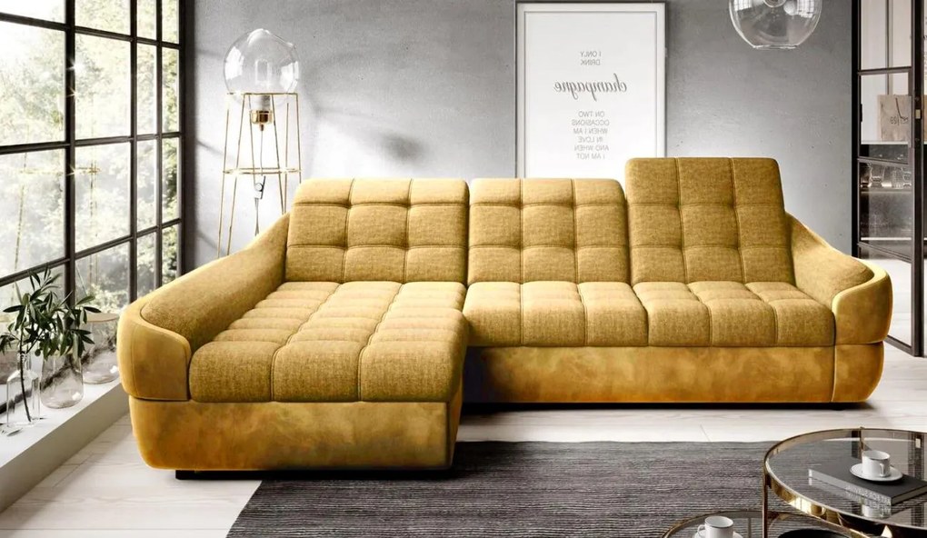 Ъглов диван Fendy Mini-Moustardi-Left