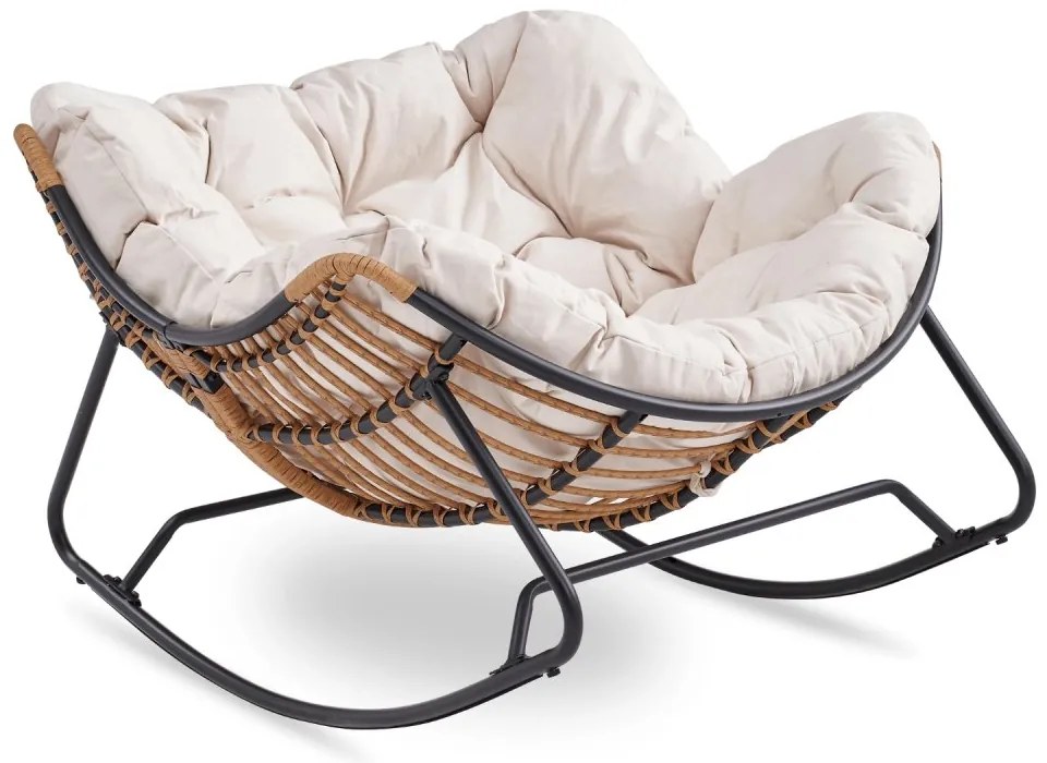 Удобен люлеещ се стол ELTON svetlosivá