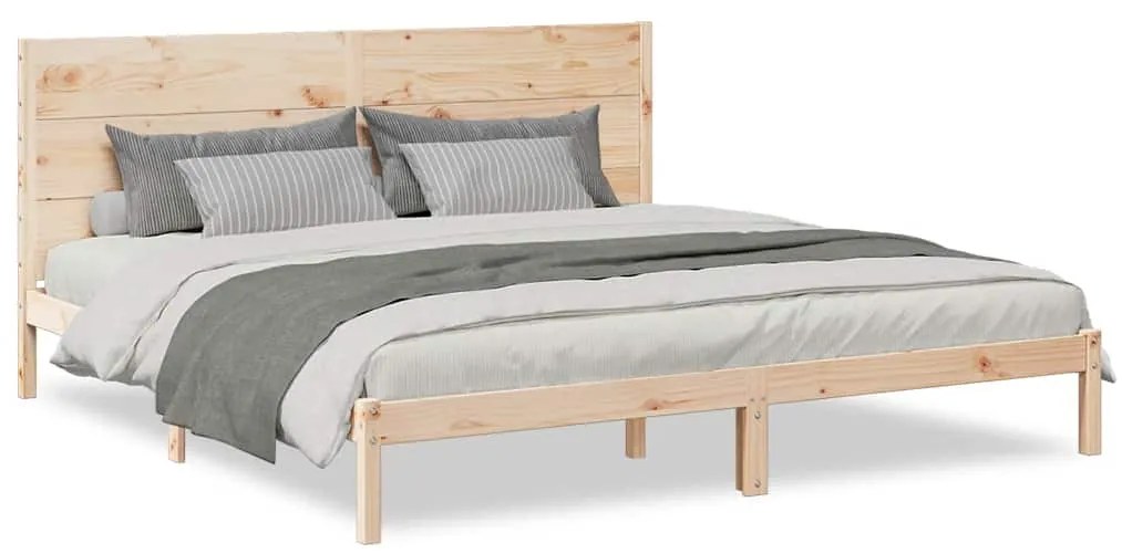 3309277 vidaXL Рамка за легло без матрак, 200x210 см, масивна дървесина