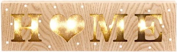 Висяща дървена светеща декорация Sweet Home - Dakls