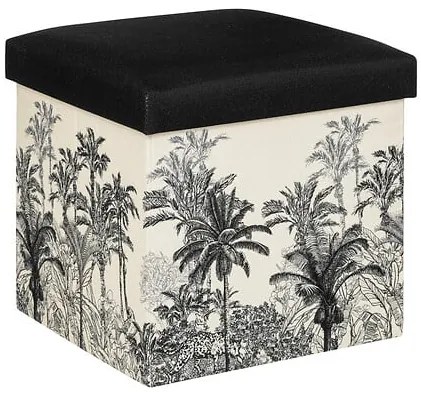 Пуф със съхранение atmosphera Benicio, Сгъваем, Черен