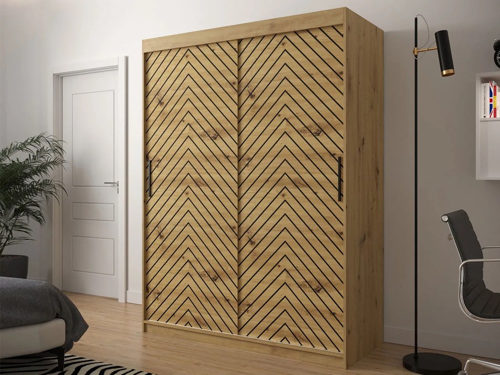 Плъзгащ се гардероб Jodelka-Artisan-Mauro-Дължина: 150 cm