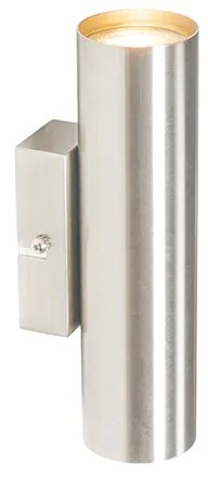 Модерен стенен аплик стомана 2-светлина - Jeana