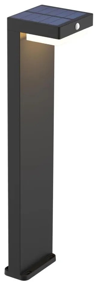 LED соларна лампа с сензор MALI LED/4,5W/3,7V 2000 mAh IP44 черна