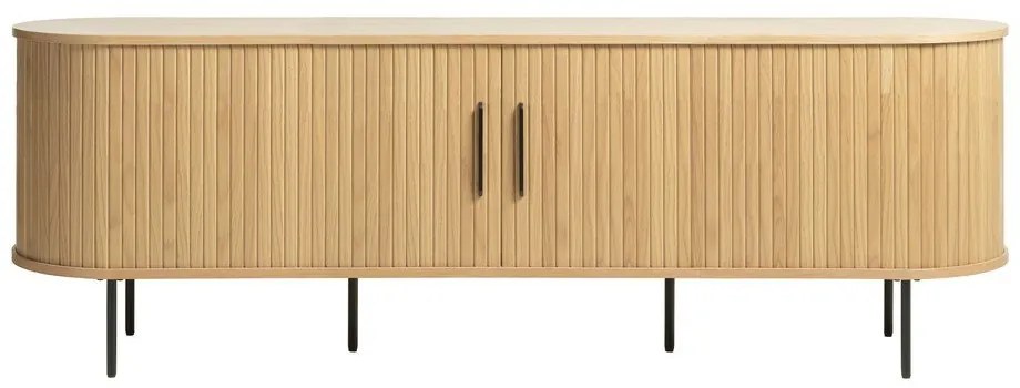 Масичка за телевизор с дъбов декор в естествен цвят 56x180 cm Nola - Unique Furniture