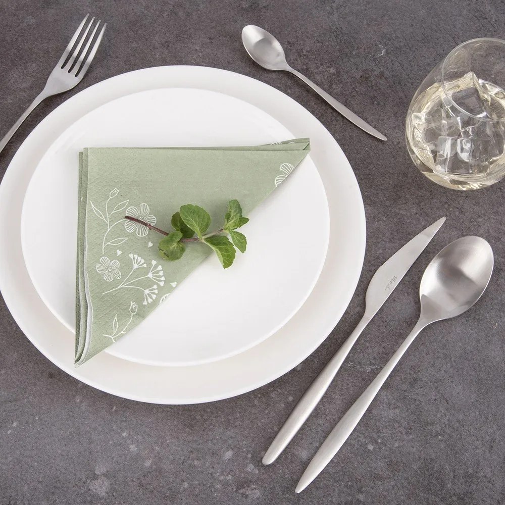 Прибори за хранене от неръждаема стомана в сребрист цвят 24 бр. – Orion