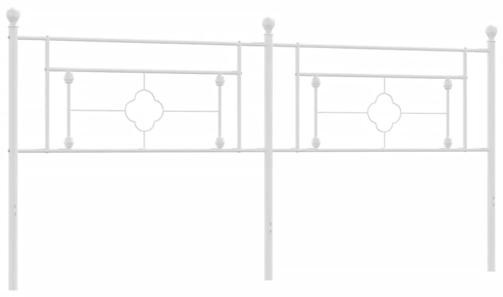 374426 vidaXL Метална резервна табла за легло, бяла, 200 см