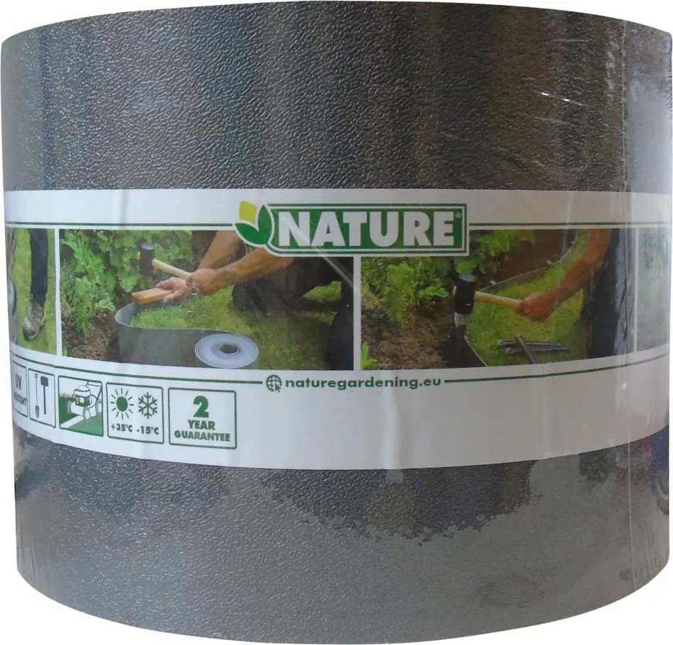 Nature Градинска лента за кантиране, 0,15x10 м, сива