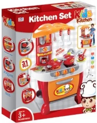 Buba - Little Chef детска кухня червена 008-801А