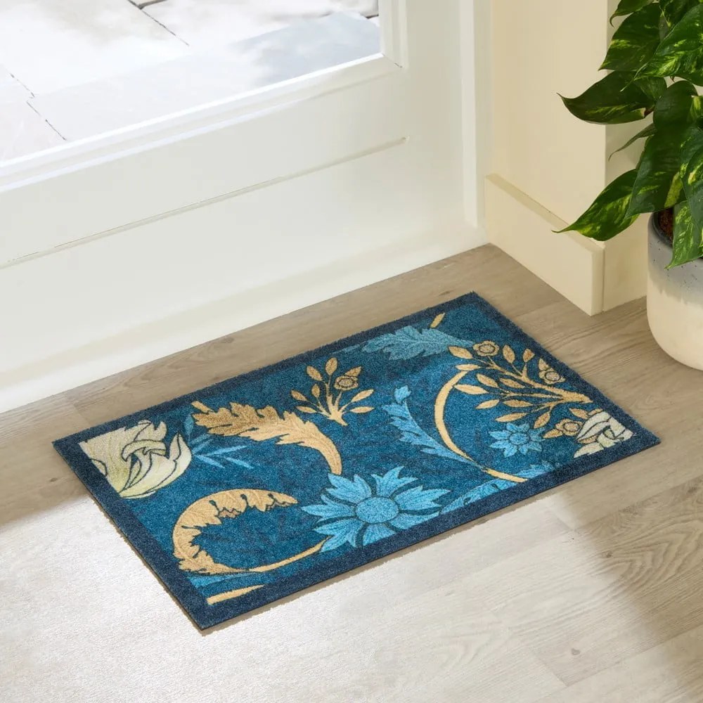 Изтривалка 40x60 cm William Morris Blue – Artsy Doormats