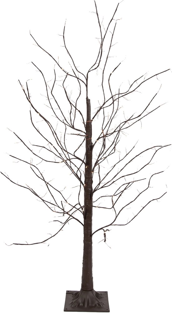 Коледна подова лампа кафяво дърво 120 см вкл. LED с таймер IP44 - Ki