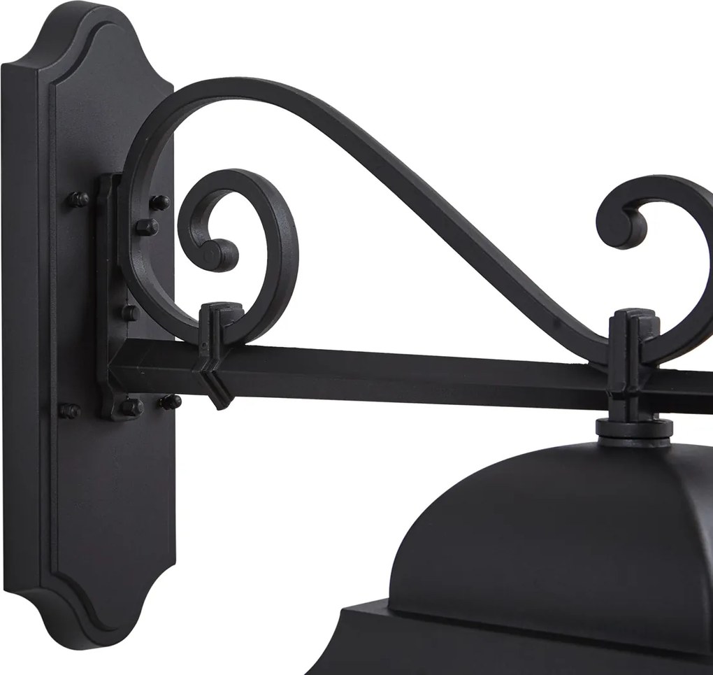 Класически външен стенен фенер черен IP44 - Big