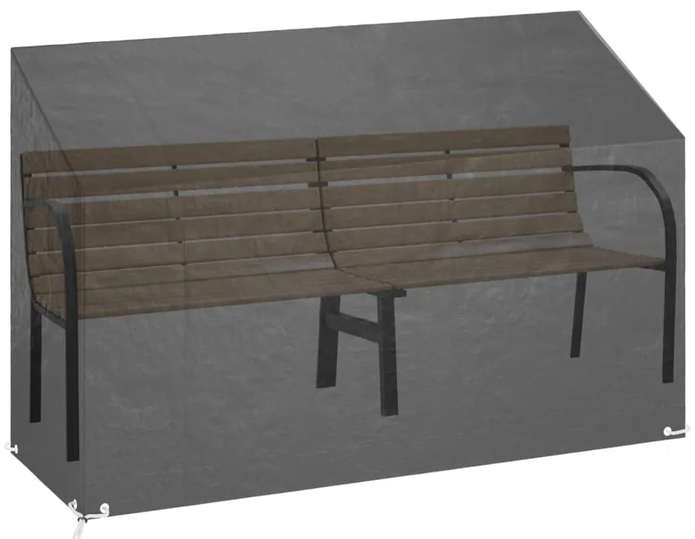 319340 vidaXL Калъф за градинска пейка 8 отвора 190x70x70/88 см полиетилен