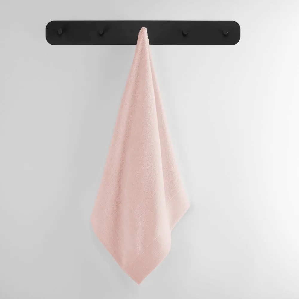 Светлорозова памучна хавлиена кърпа от тери 70x140 cm Amari – Restilo