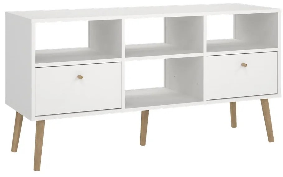 Бяла маса за телевизор 117x61 cm Bodo - Tvilum