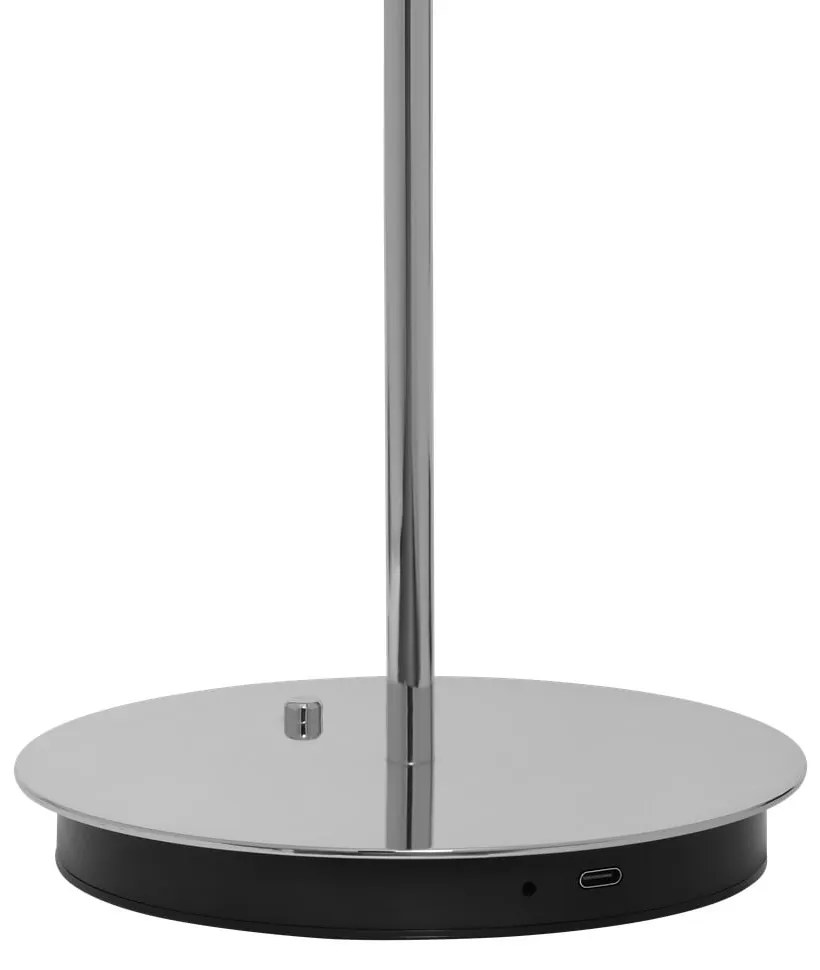 LED затъмняваща се настолна лампа с метален абажур в сребрист цвят (височина 31 cm) Asteria Move – UMAGE