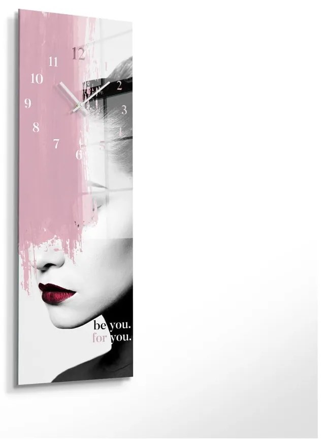 Стъклен стенен часовник Be you - Styler