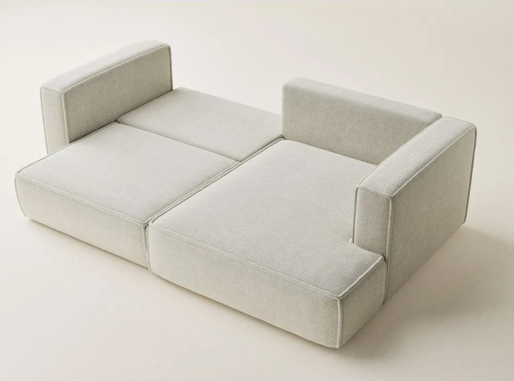 Кремав шенилов сгъваем/с място за съхранение ъглов диван (десен ъгъл) Velto – Maison de Rêve