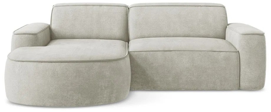 Кремав шенилов ъглов диван (ляв ъгъл) Omao – Makamii