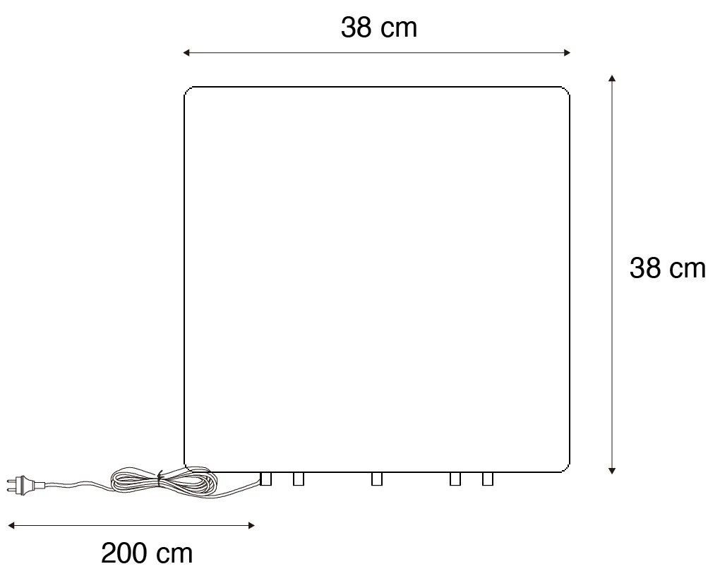 Модерна лампа за външно осветление бяла 38 см квадратна IP44 - Nura