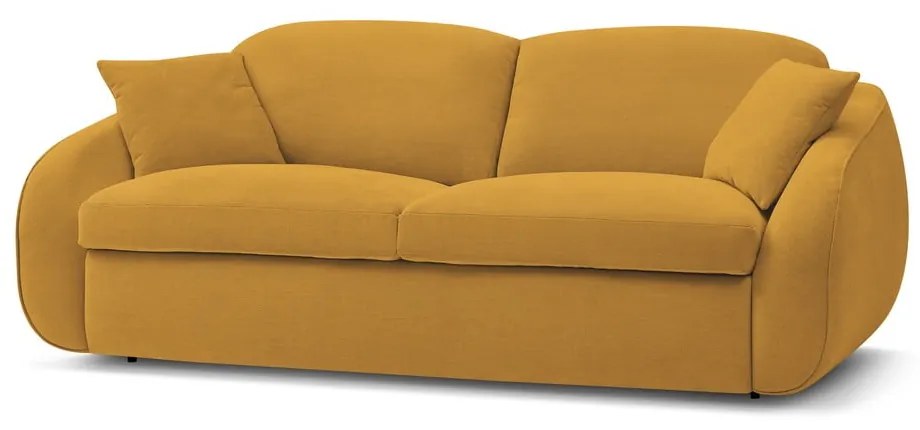 Жълт разтегателен диван 235 cm Cezanne – Bobochic Paris