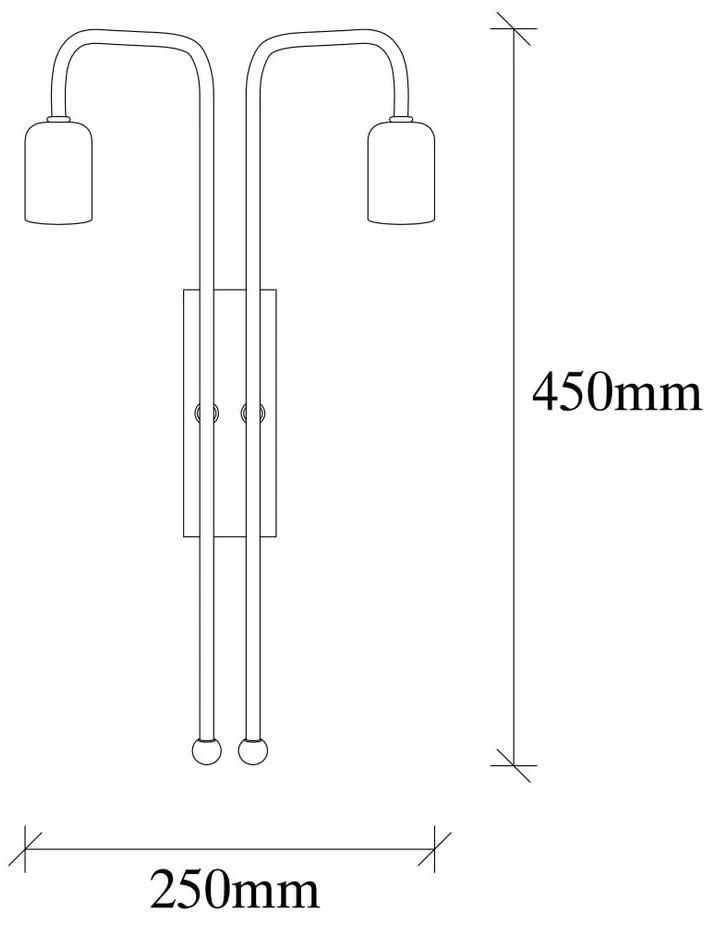 Метална стенна лампа в златисто Opviq lights Pahoma - Opviq lights