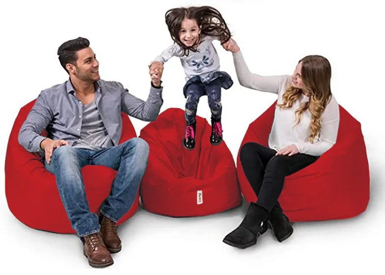 Градински пуф Iyzi 100 Cushion Pouf, цвят Червен