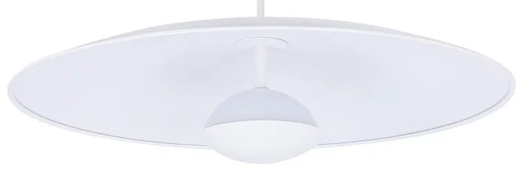 Бяло LED висящо осветително тяло с метален абажур Lund – Candellux Lighting