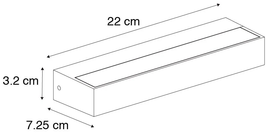 Модерна стенна лампа ръждивокафява 22 см вкл. LED IP65 - Hannah